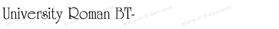 University Roman BT字体转换